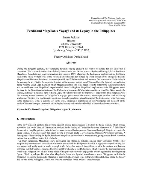 Ferdinand Magellan’s Voyage and its Legacy in the Philippines.